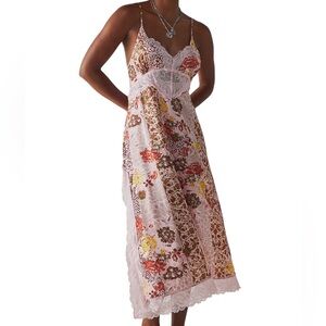 Free People Pink Right Now Midi Slip Dress